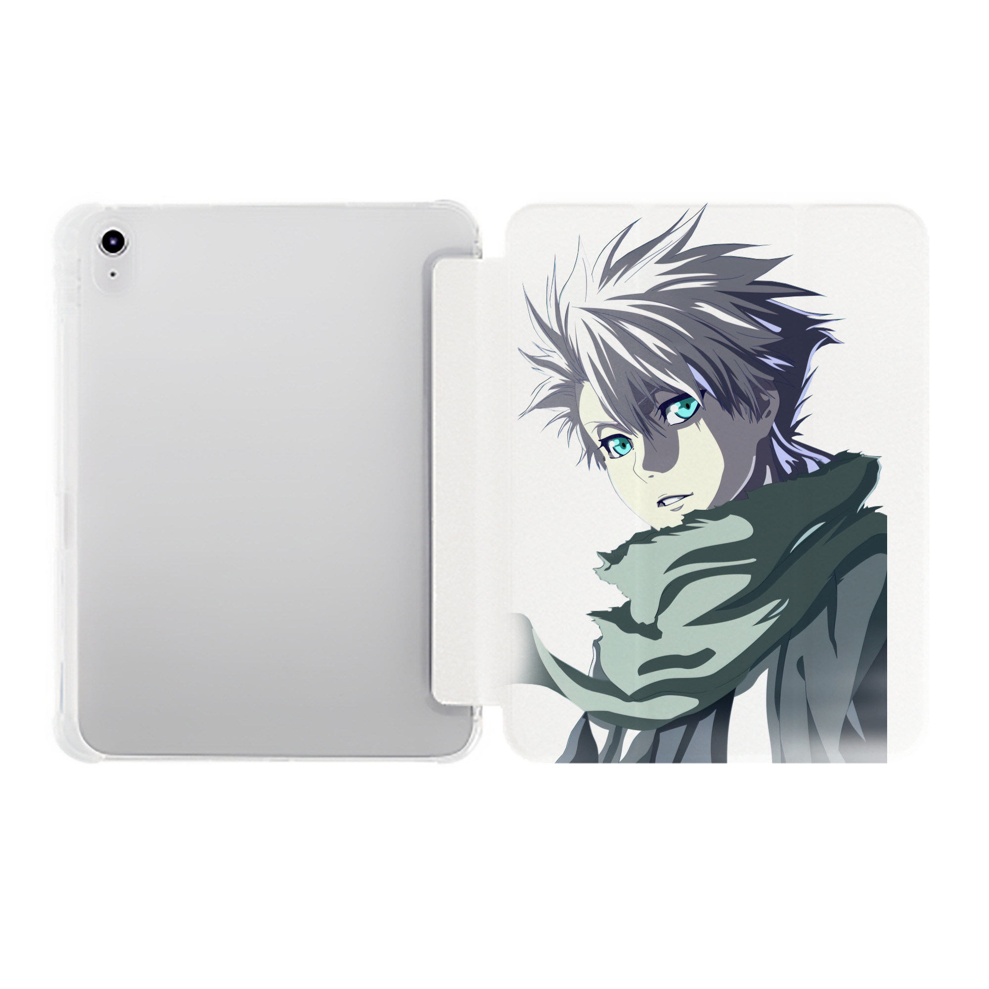 （画像用） ブリーチ 日番谷冬獅郎（ひつがや とうしろう） BLEACH Hitsugaya Toushirou IPad ケース ペン収納付き 三つ折りスタンド PUレザー×シリコン 対応機種9.5/10.5/10.9インチ
